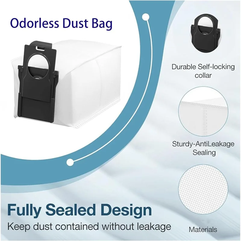 أكياس غبار بديلة من BAAN لقطع غيار المكنسة الكهربائية Mova P10 Pro Ultra / P10 Ultra / S20 Ultra ذاتية التفريغ