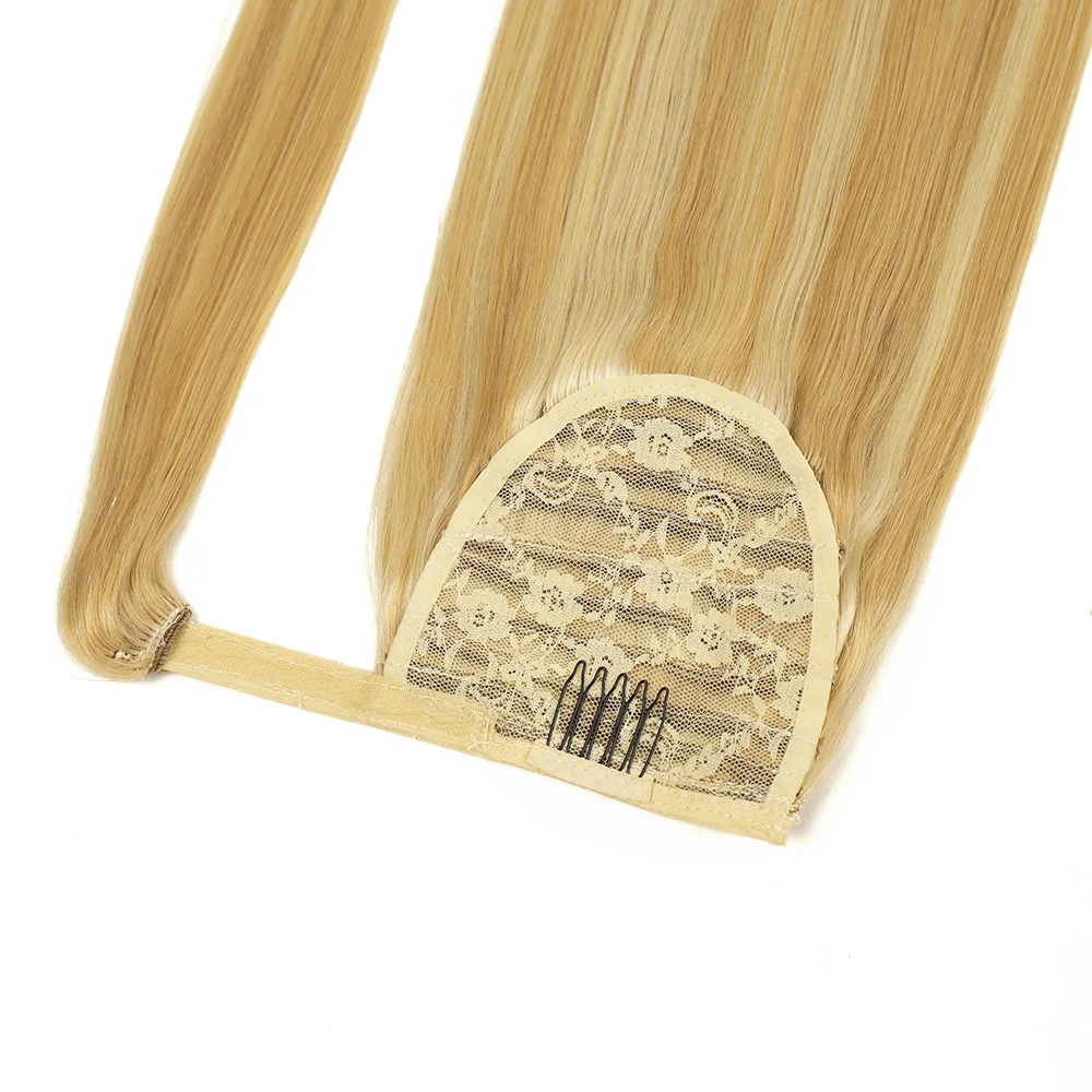 شعر طبيعي مفرود ذيل حصان ملحقات 100% عذراء طبيعي برازيلي ريمي التفاف كليب في وصلات الشعر ذيل الحصان ذيل حصان