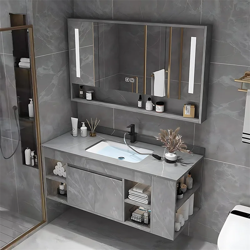 

High Quality Bathroom Cabinet With Sink Easy Organization Bathroom Vanity Cabinet Side Storage Wall Mounted Vanitypromote sales