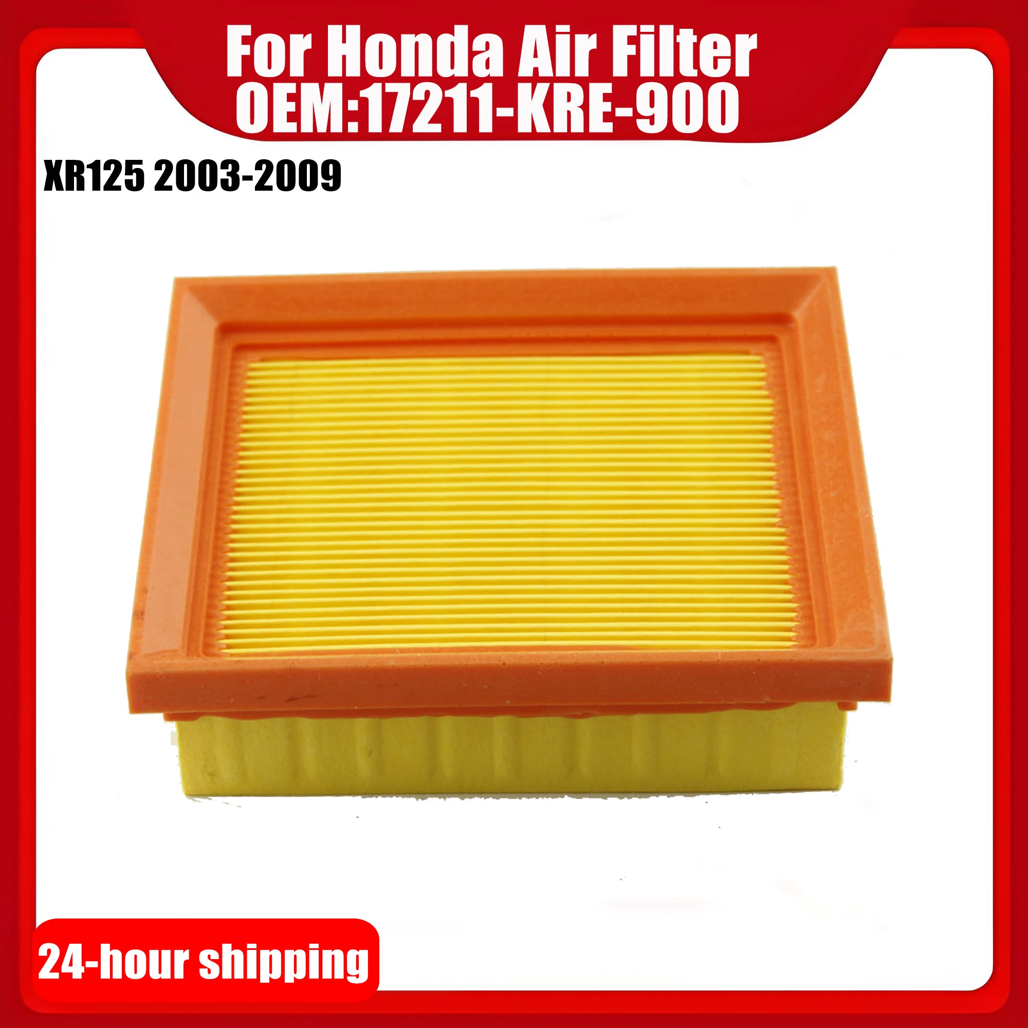 Filtro de aire para motocicletas Honda XR125 2003 2004 2005 2006 2007 2008-2009 OEM:17211-KRE-900 Filtro de aire XR125