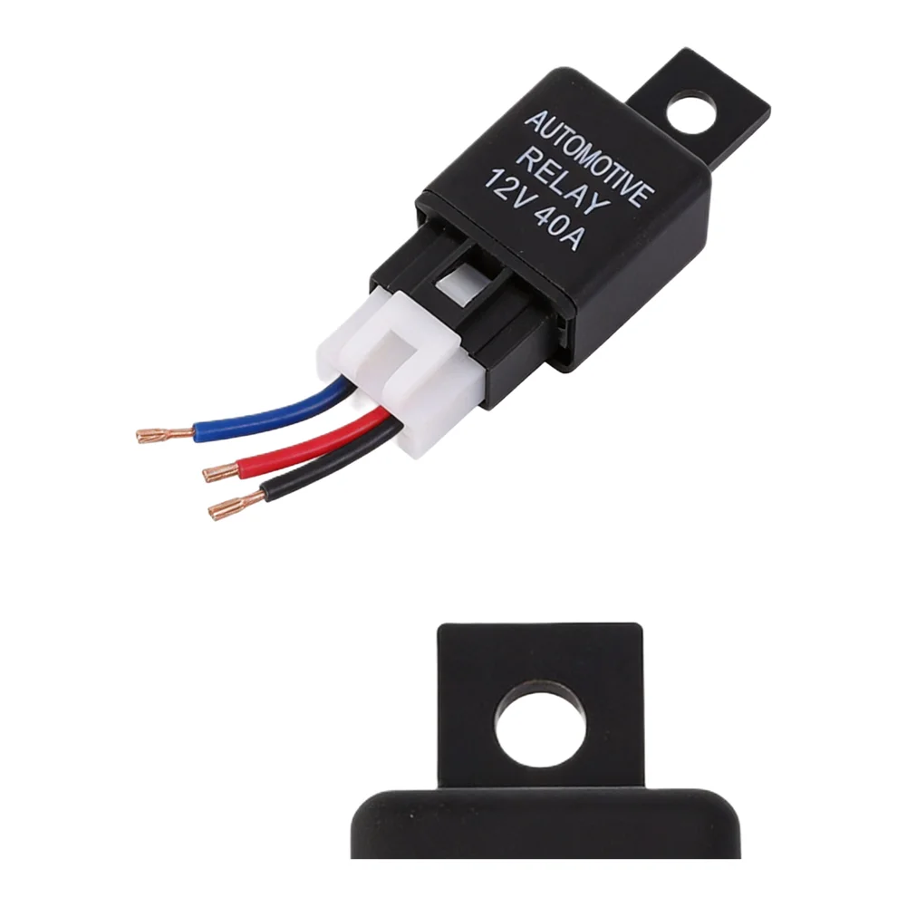 12V 40A SPST Relay with Cable for Car Van Boat Bike Electrical Control Including Trunk Release Door Locks and Auxiliary Lighting