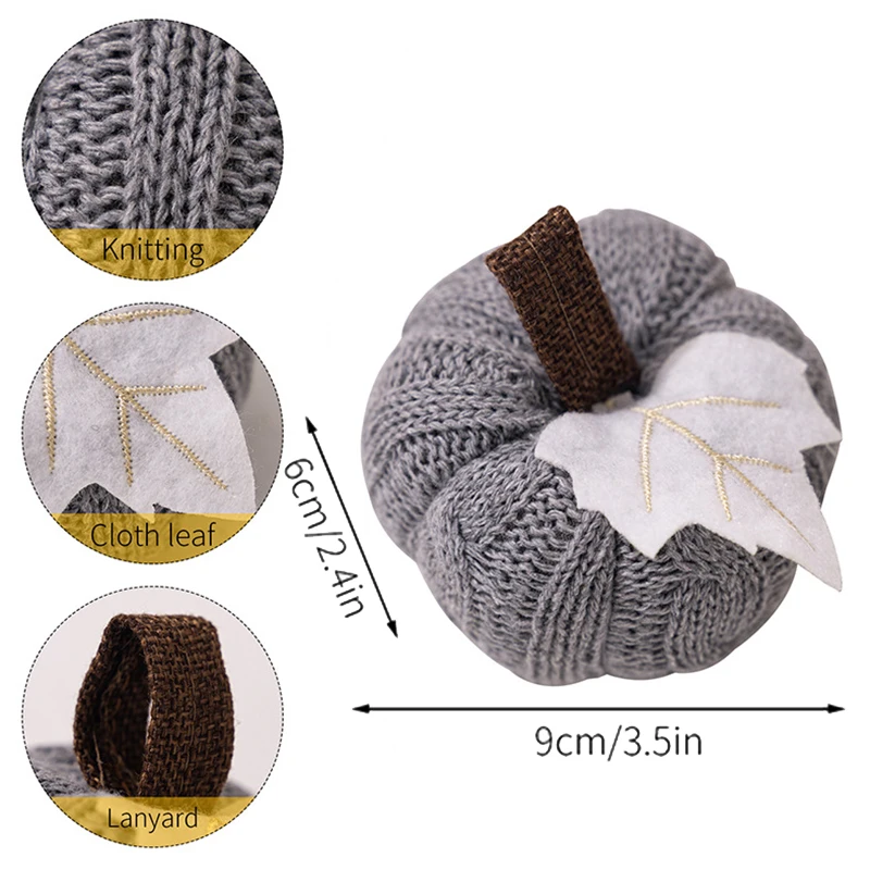 زخرفة اليقطين المحبوكة لعيد الشكر ومهرجان الحصاد وديكورات صينية الحفلات والقرع المزيف