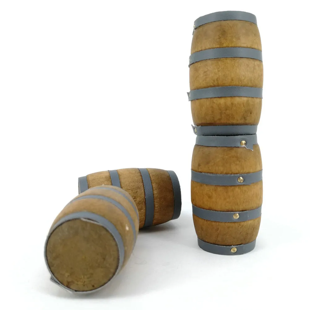 

Прочная миниатюрная винная бочка, деревянная бочка для кукольного домика, декор для бара/паба, украшение для миниатюрного дома, микроландшафт