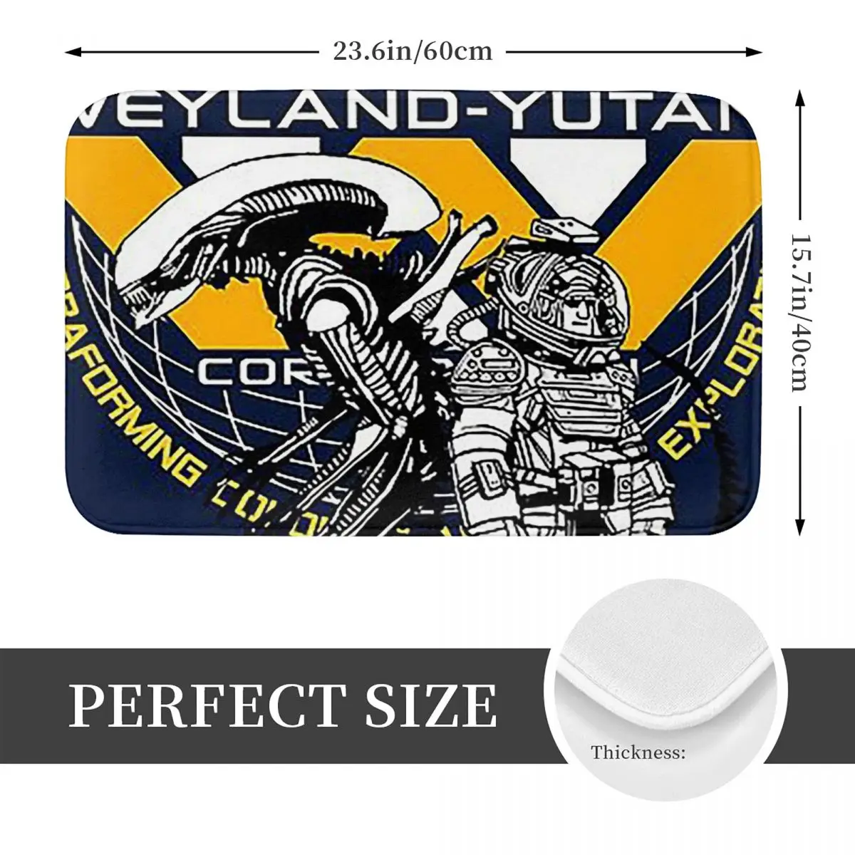 Weyland-Yutani Anti-slip Doormat Floor Mat Antiwear Carpet Rug for Kitchen Entrance Home Bedroom Footpad Mats