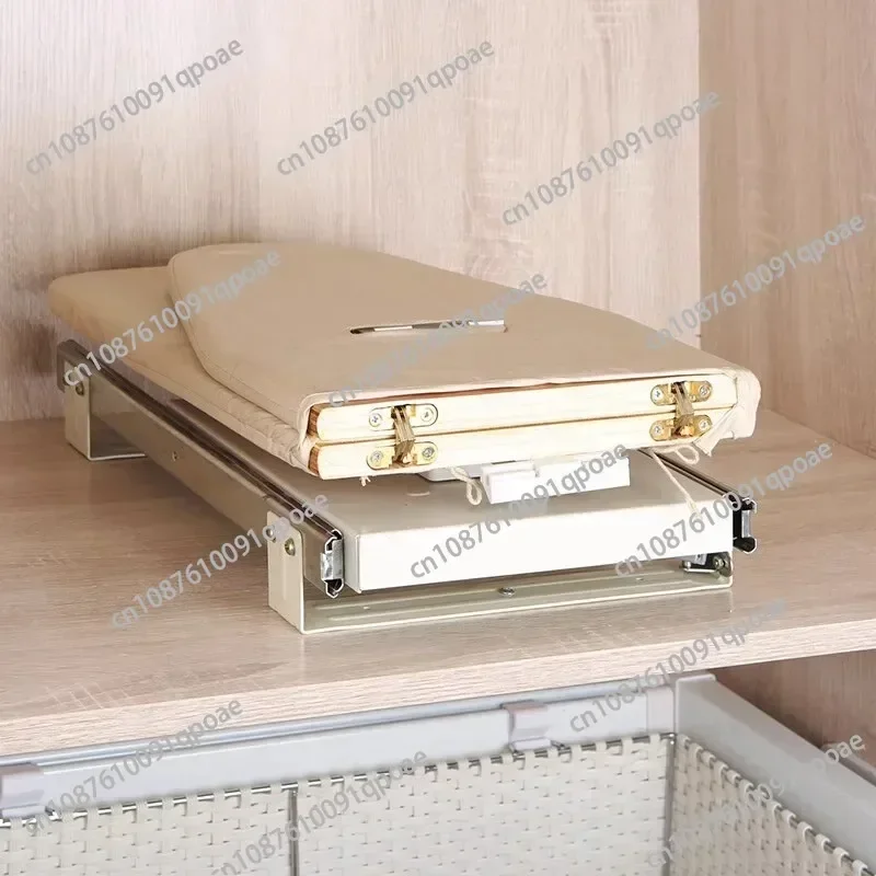 Foldable Ironing Board Rack Aluminum Metal Retractable Rotary Ironing Board With Built-in Hidden Damping Guide