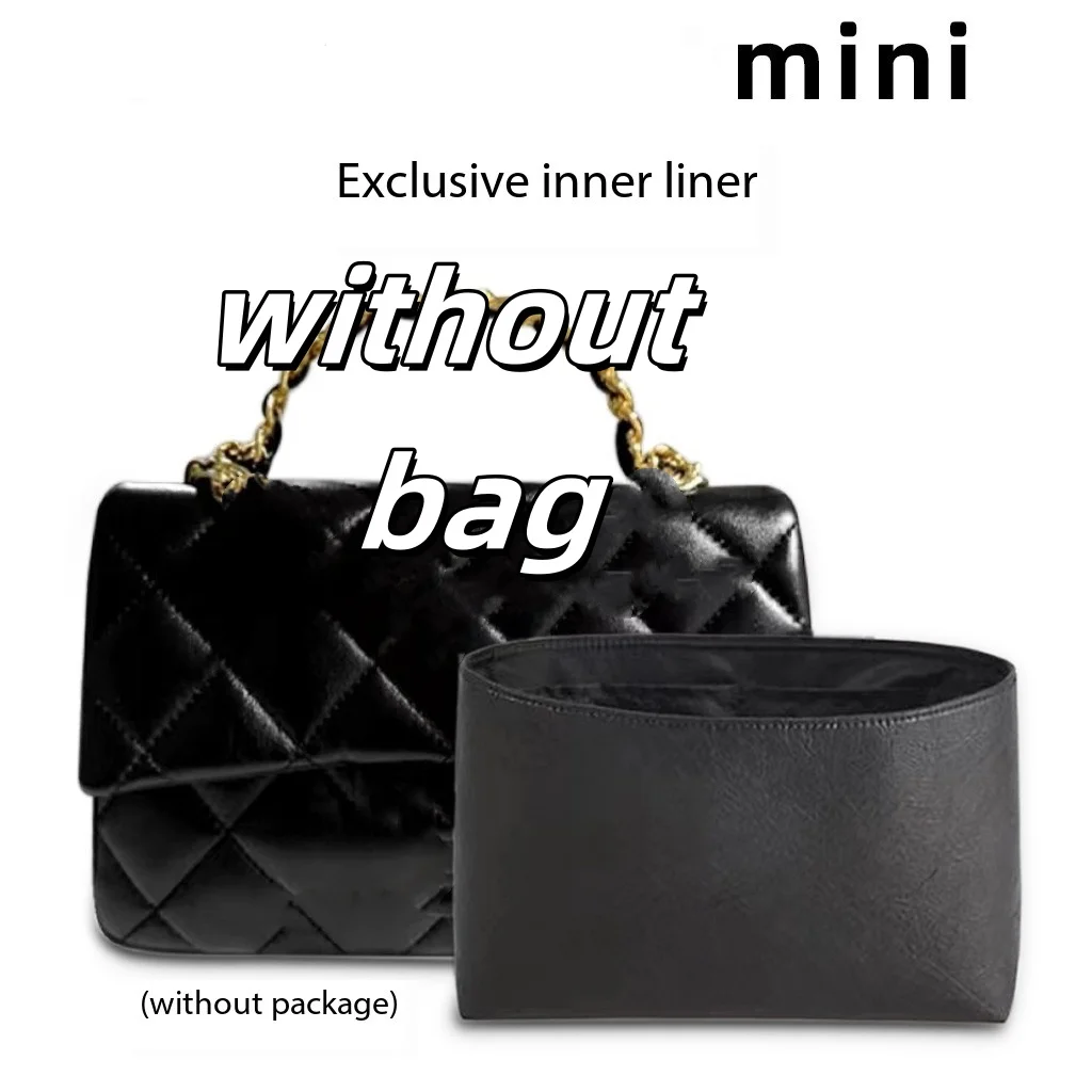 Cha  Handle Bag New 23S Model CF Mini DuPont Paper Inner Bag Storage Inner Bag Organizer Accessorie