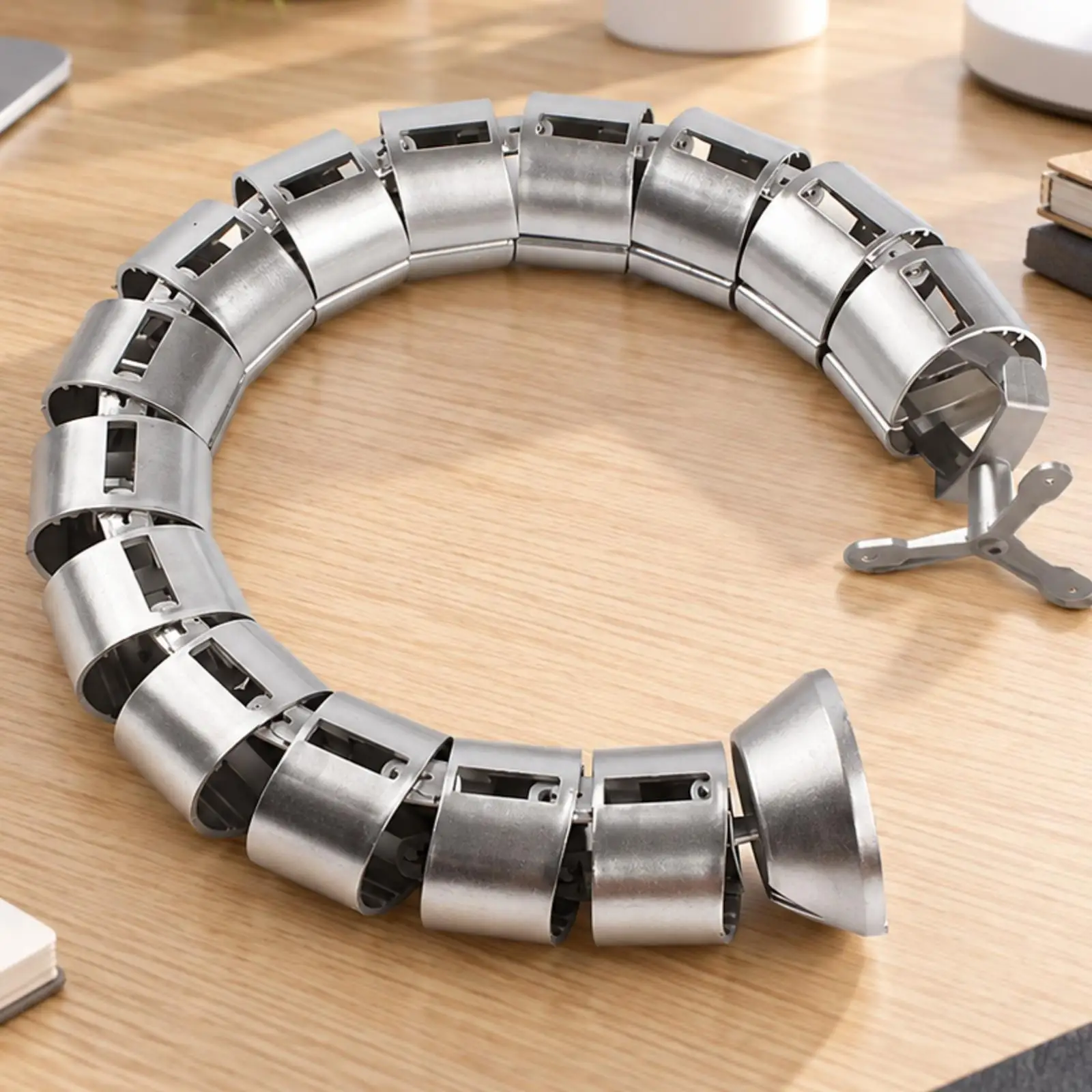 Cord Organizer ABS Plastic Desk Cable Management Tube Cable Management Tube with Supporting Base Space-Saving for Office Desks