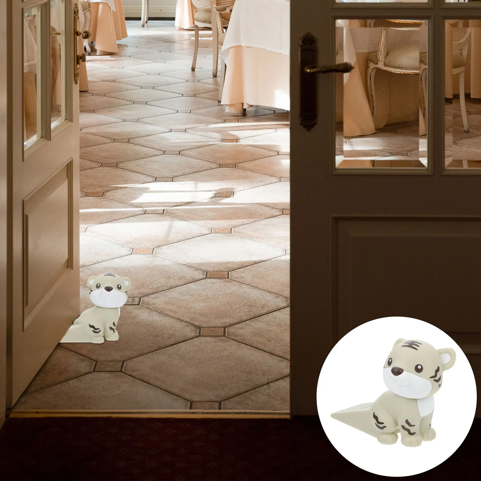 

Tiger Door Stopper Anti-Slip Door Stopper Ingenious Design Easy to Install Bright Color Vivid Appearance Home Decor Practical