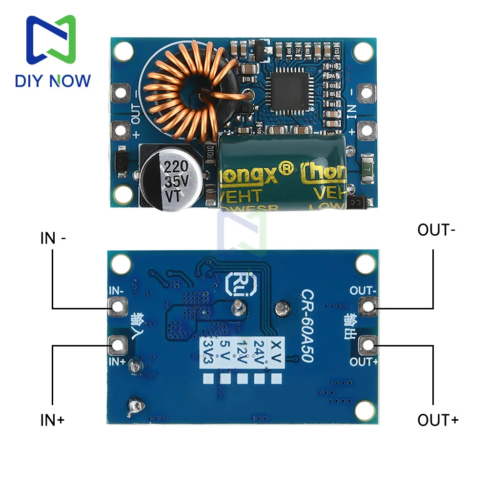 Car Power Converter Buck Regulator Module DC-DC Buck Module 5A 60V 48V 36V 24V To 5V 12V high frequency synchronous low ripple