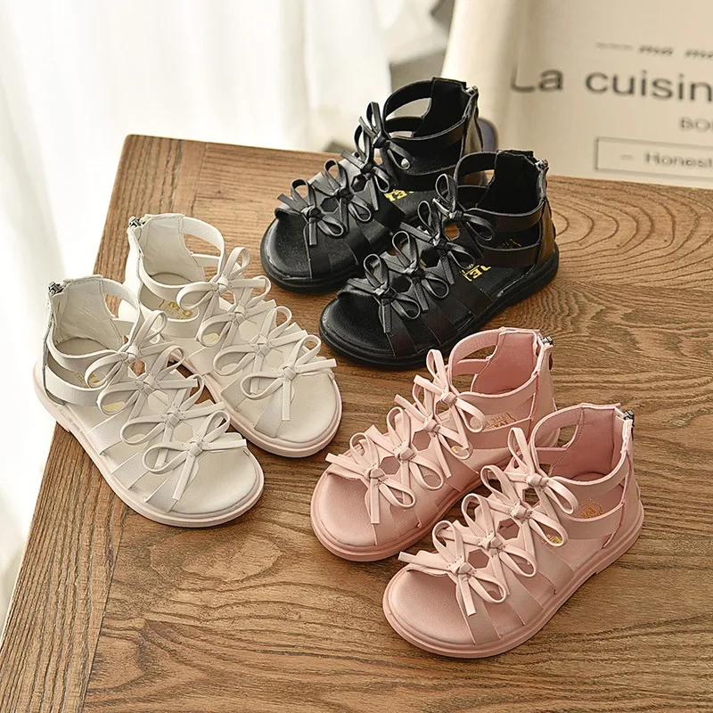 Size 21-36 Kids Sandals For Girl Summer Outdoor Beach Shoes Girls Gladiator Sandals Small Cute Bowknot Baby Toddler Girl Sandals image 2