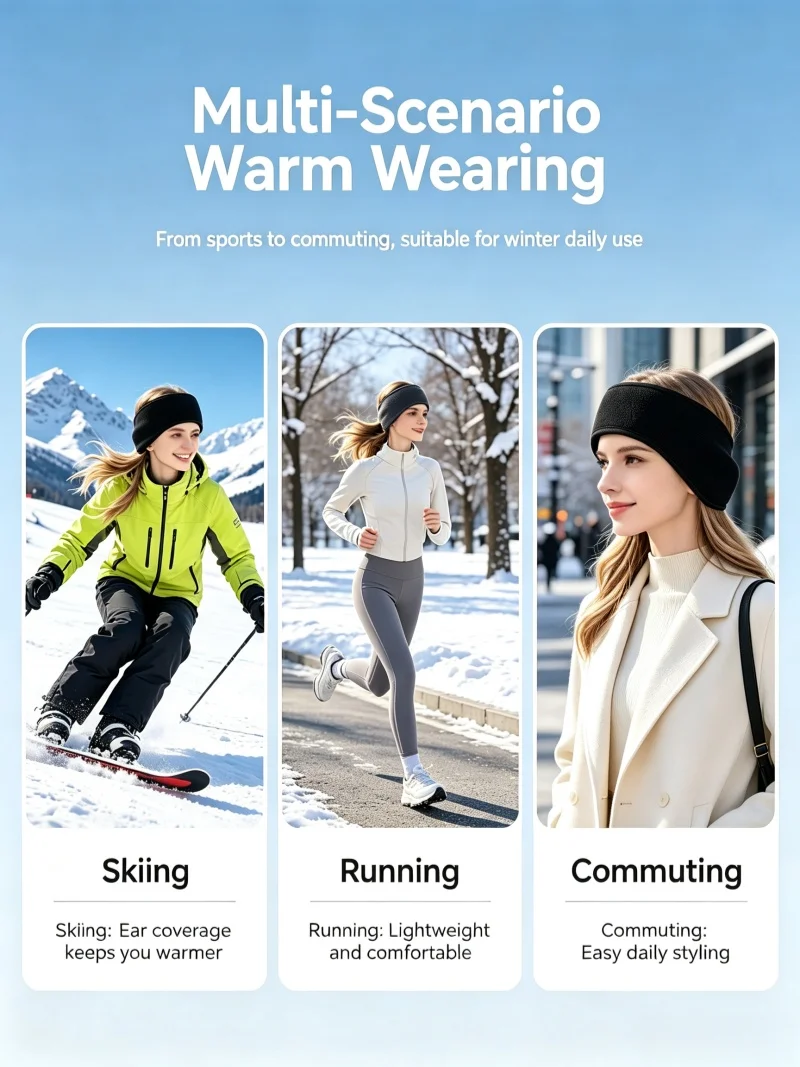 Флисовая повязка-наушники для  – обзор и цена Winter Headband Fleece