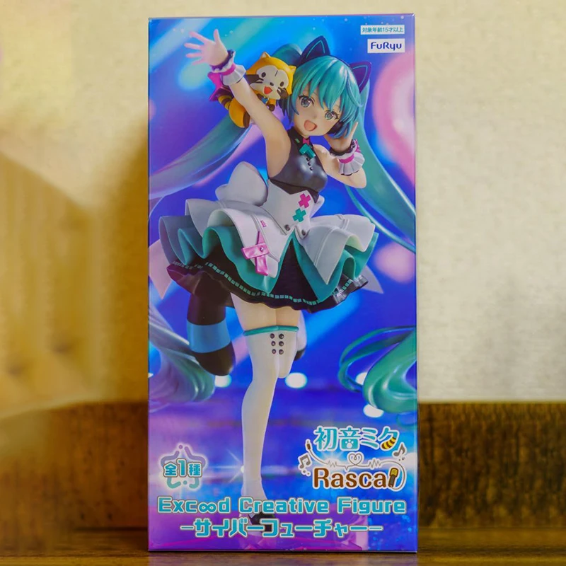 In Stock FuRyu Exc∞d Creative Figure Hatsune Miku Araiguma Rascal -Nuova Era- PVC 17CM Anime Action Figures Model Collection Toy