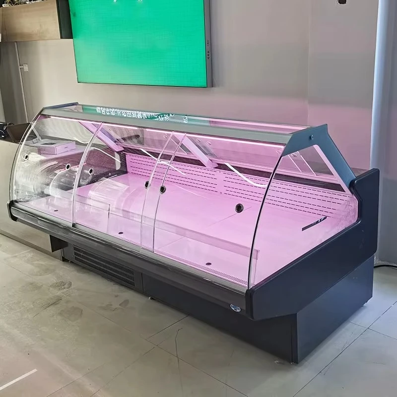 Customized Supermarket Showcase Refrigerator Deli Food Display Chiller Hot Selling Commercial Cabinet
