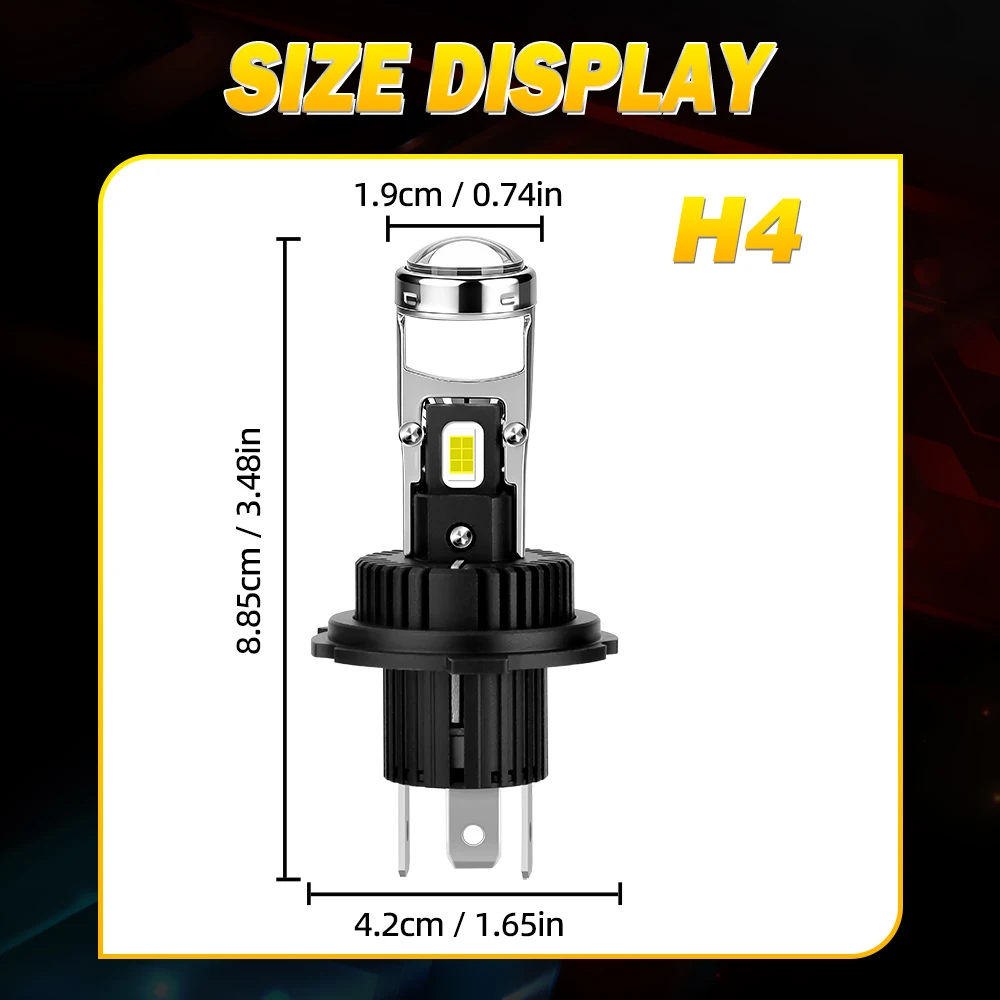 H4 LED-Projektorlinse Autoscheinwerfer Canbus 20000LM 150W Auto-LED-Leuchten 3570 CSP Turbo-Lichter Auto- und Motorradbeleuchtung