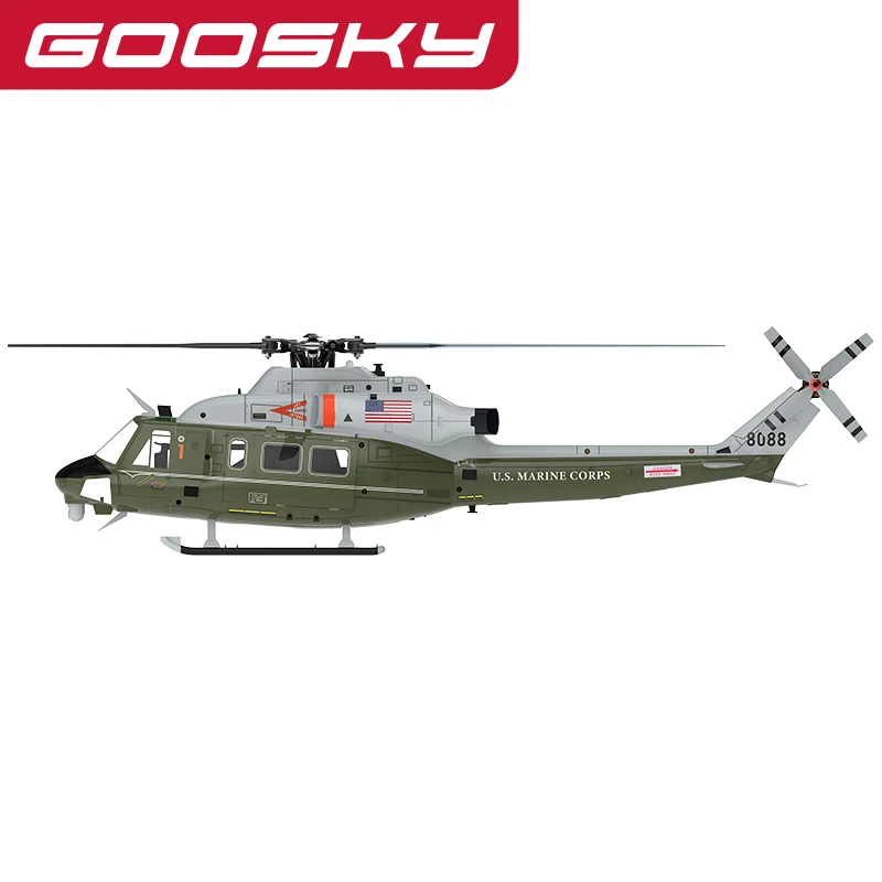 2026 GOOSKY GuTian E2 UH-1Y Realistic GPS Intelligent Model Helicopter Intelligent One Click Return Outdoor Wind Resistance Stab