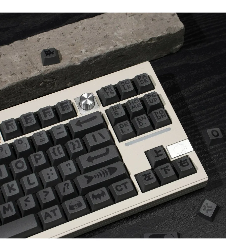 Magnetic axis keyboard party gray keycap 142 keys PBT sublimation original factory adaptation made68 Mega lion