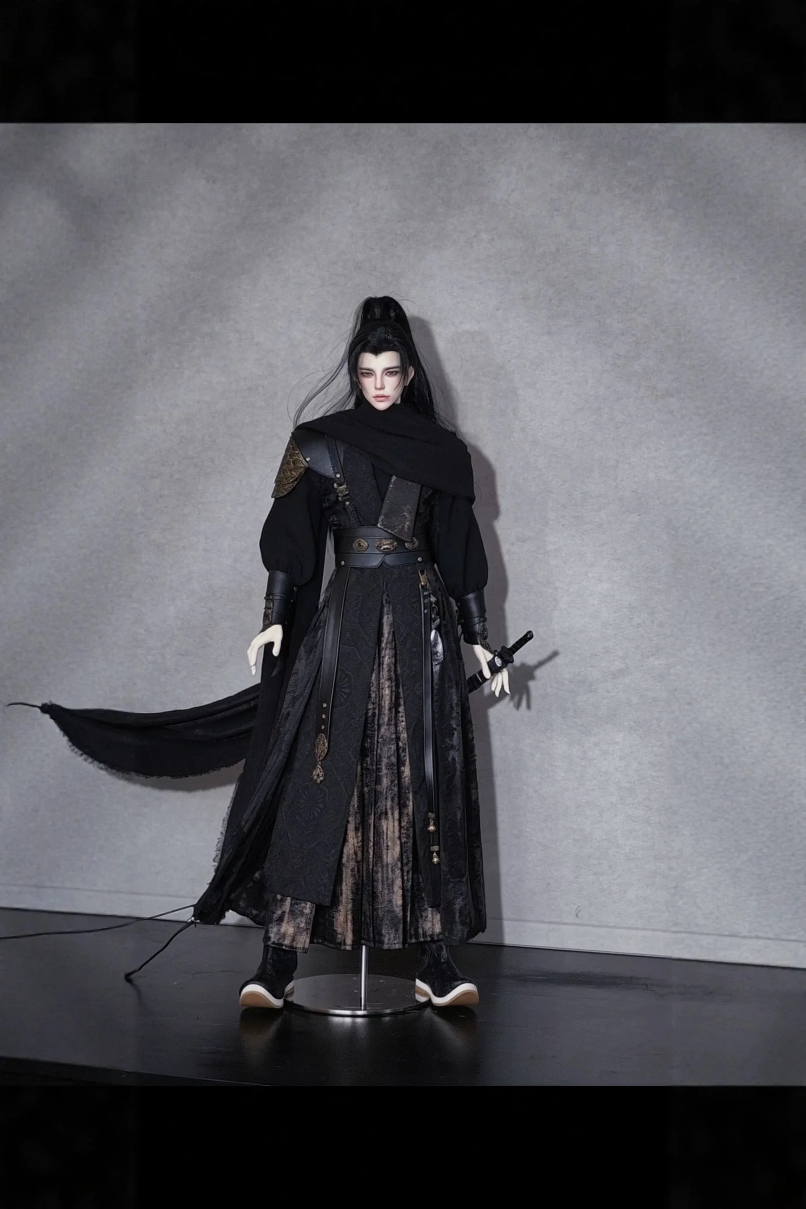 1/4 Strong Body 1/3 Scale BJD Wuxia Style Hanfu Ancient Costume Doll Robe Dress Outfit For MSD SD13 ID75 Uncle Accessories A1641