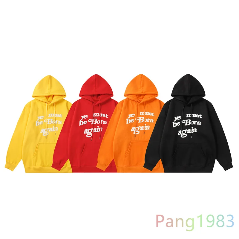 

Kanye Letter Plush Foam Printed Hoodie Man Women Plush Hooded Sweatshirt SEASON 6 Pullovers