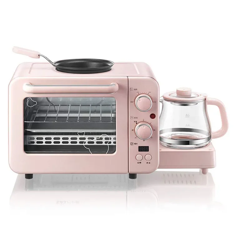 3-in-1 Multi-Function Breakfast Machine With Toast Oven Frying Pan