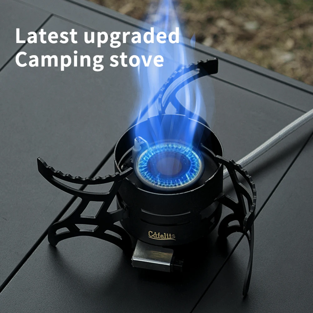 Foldable Small Outdoor Camping Stove Portable Split Gas Stoves Multifunctional Picnic Stove with Adapter and Storage Bag