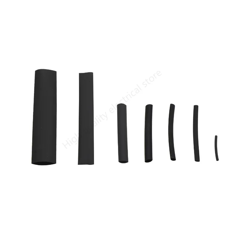 150 stücke Draht Schwarz Fall Polyolefin Set Schrumpf Schläuche Wrap Rohr Assorted Kabel Rohr Hülse Kombination