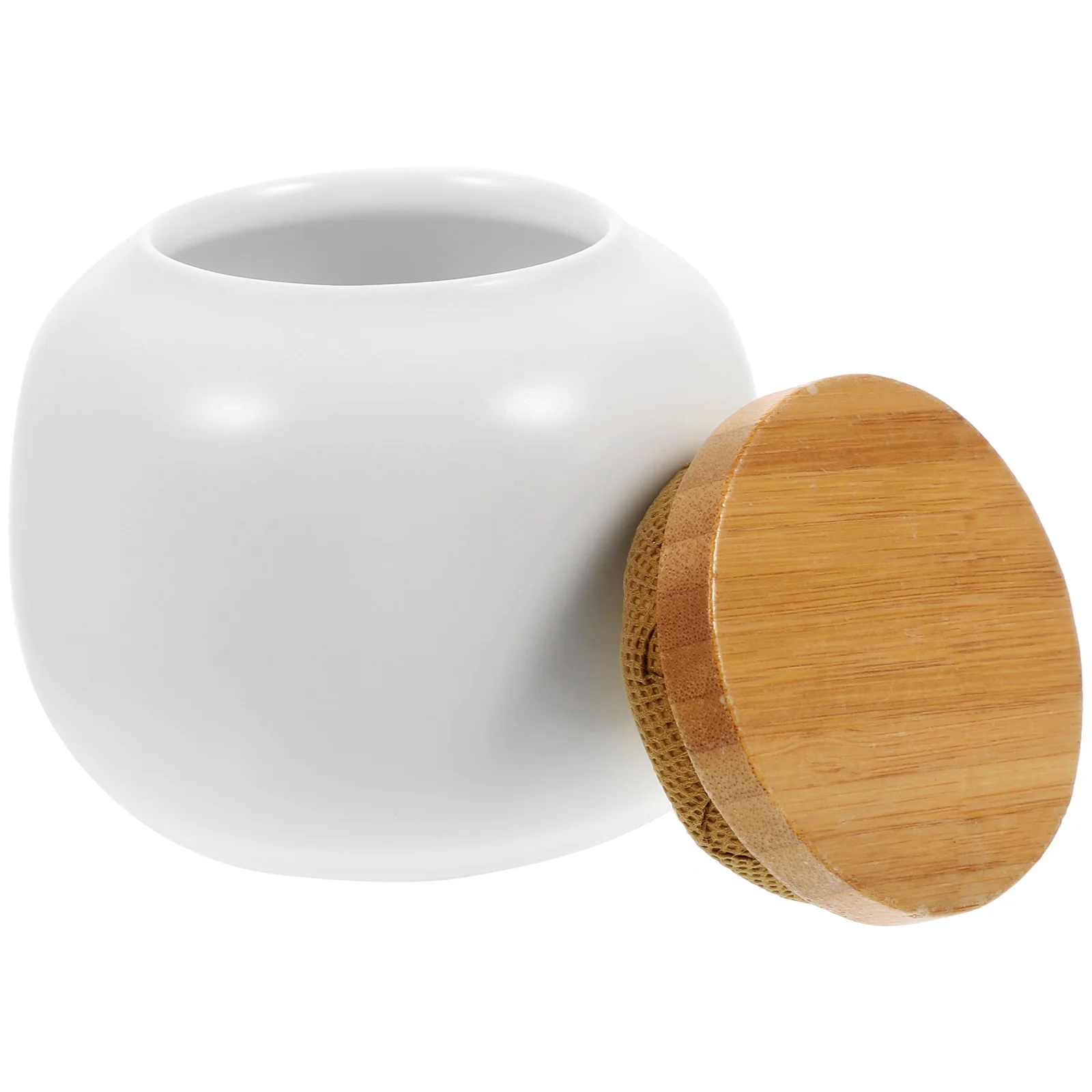 

Ceramic Storage Jar Airtight Sealing Bamboo Lid Kitchen Canister Tea Coffee Container Large Capacity Smooth Surface Easy Clean