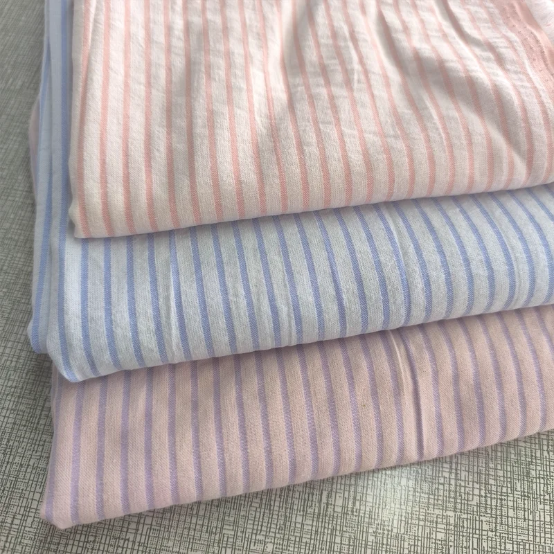 

145cm*50cm Cotton Fabric Stripes Suitable For Shirts Dresses Tablecloths Fabrics