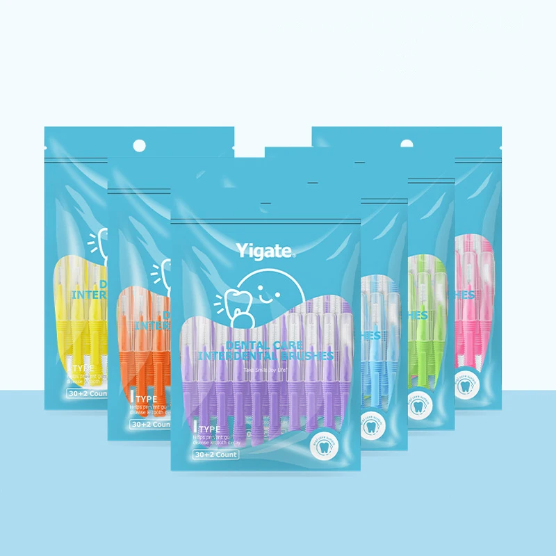 32Pcs Interdental Cleaners Dental Floss Interdental Brush Orthodontic Dental Teeth Brush Toothpick Oral Hygiene Teeth Whitening