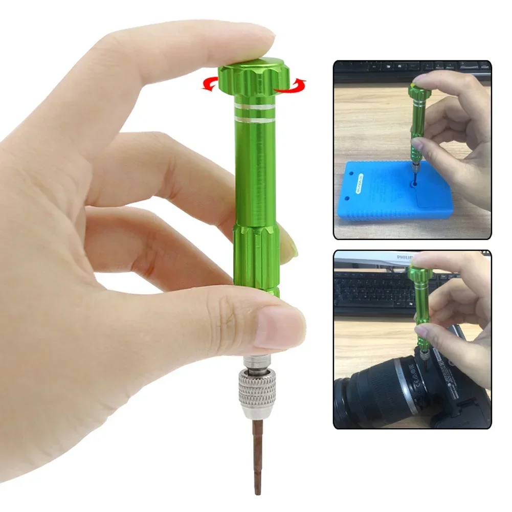 5 In 1 Magnetic Screwdriver Torx Flat Cross Star-Head 1.5/0.8/2.0/T5/T6 For Cell Mobile Watch Phone Repairing Kit Manual-Tools