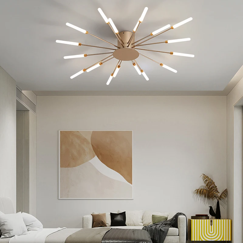 

Modern bedroom living room LED ceiling lamp hotel fireworks rotating decoration ceiling chandelier light lighting wholesale