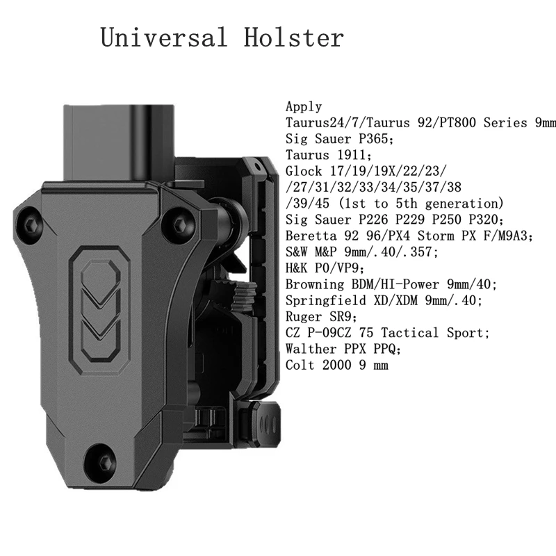 حافظة مسدس اليد اليمنى العالمية لـ CZ Walther S&W M&P Springfield XD Ruger SR9 SS P365 Taurus Colt Beretta92 Glock17 19 19x