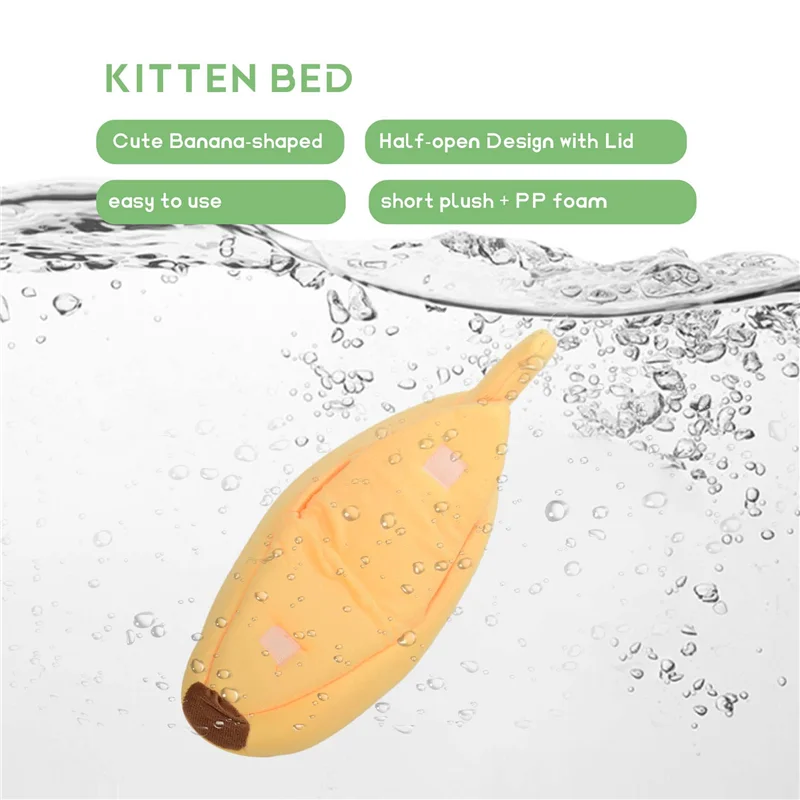 

ABRO-Cute Banana Cat Bed, Pet Bed Soft Cat Embrace Bed, Lovely Pet Bed For Cats, Rabbits & Small Dogs