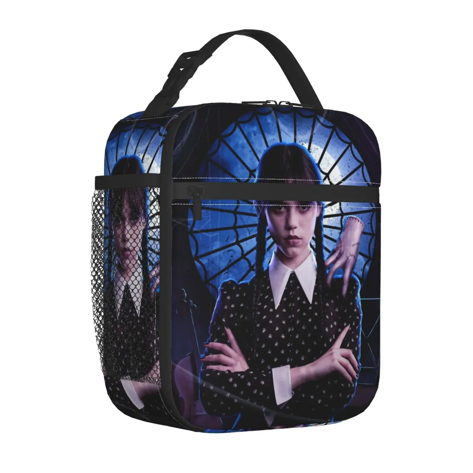 Wednesday Addams Awesome Merch Insulated Lunch Tote Bag for Picnic Food Box Multifunction Unique Design Thermal Cooler Lunch Box