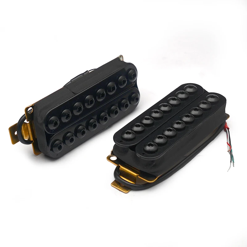 Adjustable Pole Piece 8-String Electric Guitar Humbucker Pickup Coil Splitting Four Conduct with Shield Cable Guitar Parts