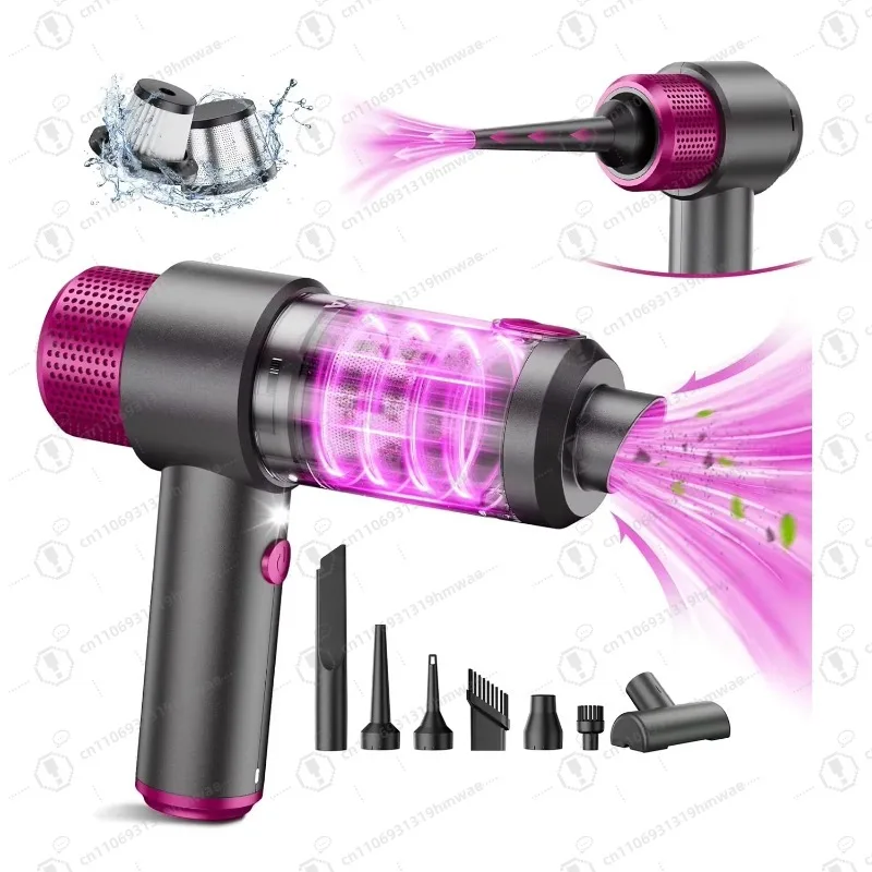 

Rose Red Portable Handheld Wireless Car Vacuum Cleaner Integrated Multifunctional Vacuum Cleaner