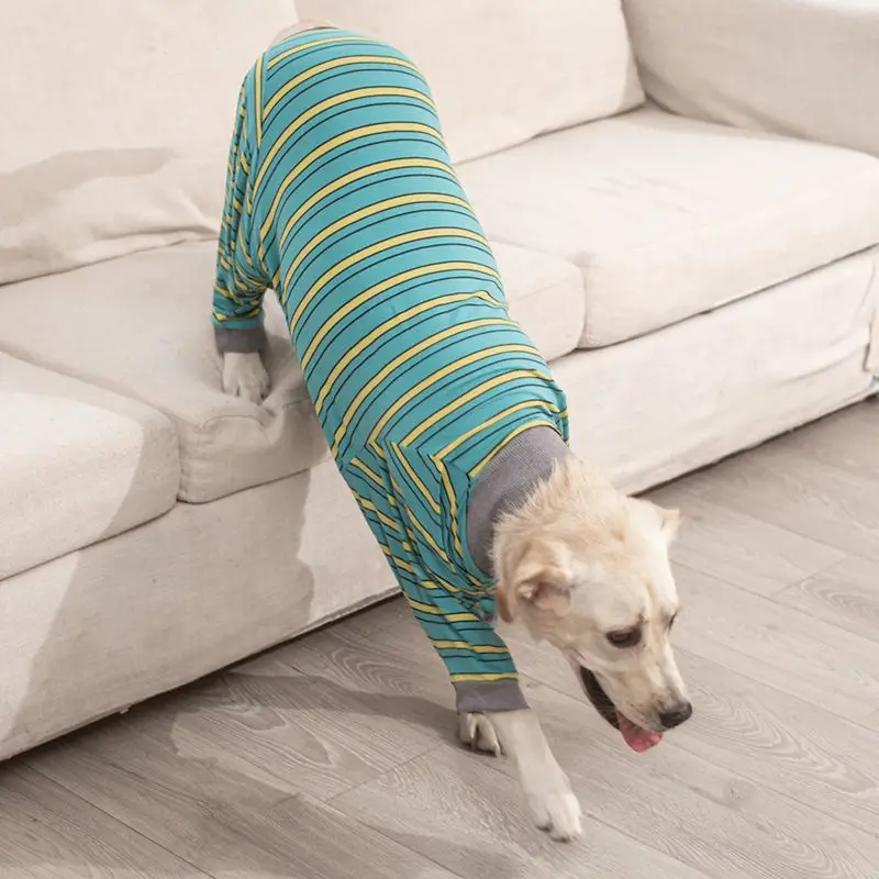 2XL~6XLPet Dog Clothes Winter Warm Home Big Dog Cat Shirt Jumpsuit Pet Pajamas Four-legged Clothing Large Dog Postoperative Suit