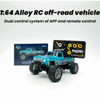 Alloy RC Car 1/64 Mini Off-road Climbing Car High Speed  Diecast Remote Control Car  Light Shock Absorption Children's Toy Gift