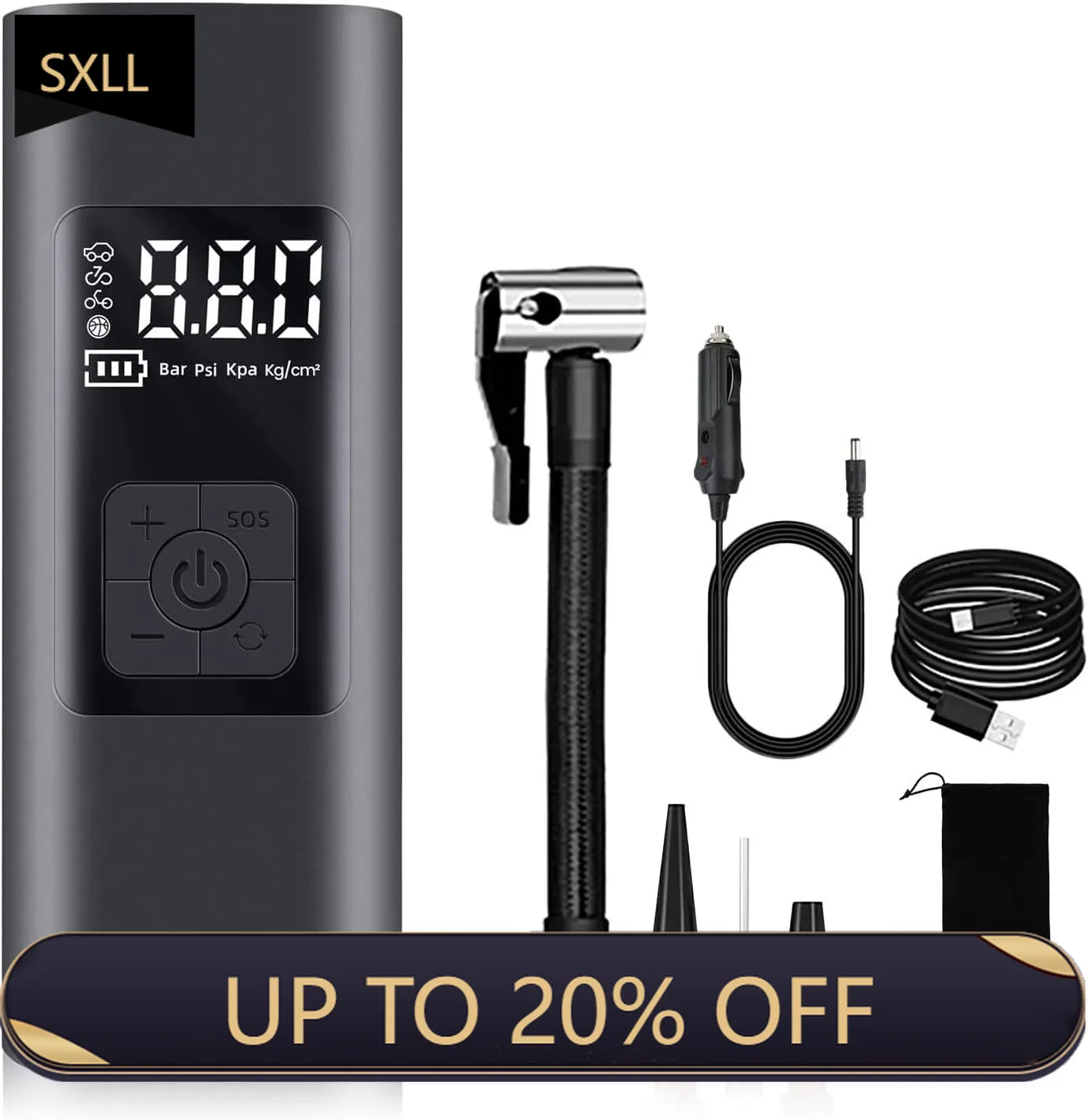 

SXLL 2025 new car air pump manufacturer portable battery wireless wired electric air pump 12v electric vehicle air compressor p