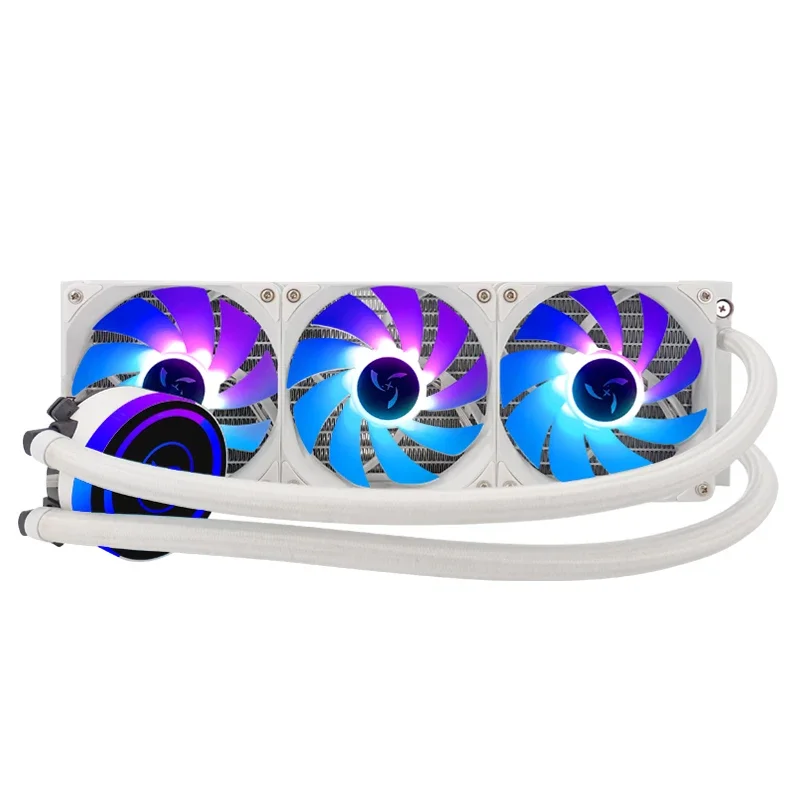 

Customized Factory OEM White water cooler modern design pc rgb fans 120mm quiet CPU liquid Cooler water cooling fan