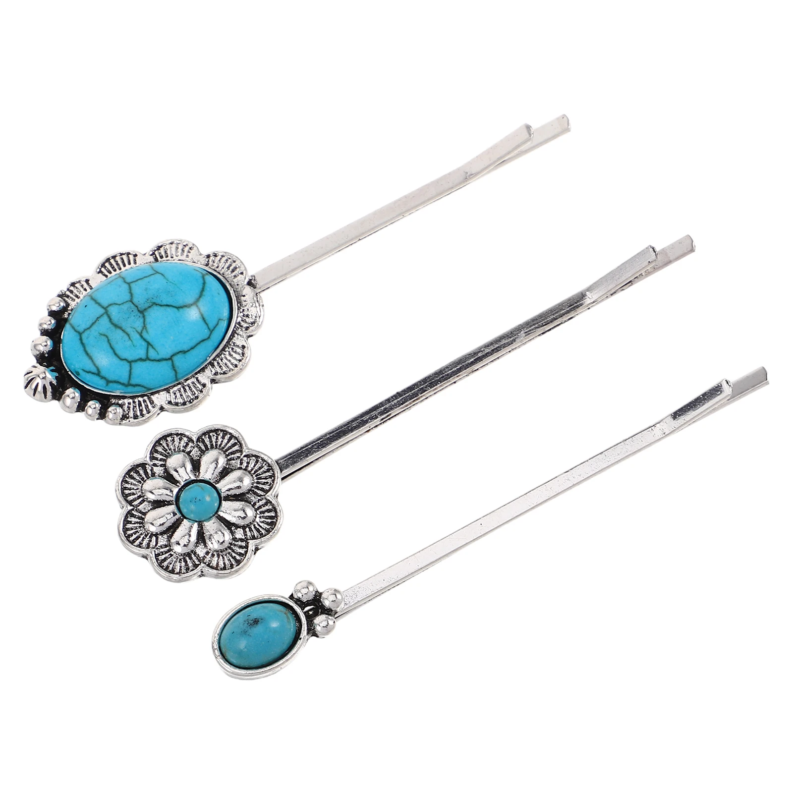 

3 Pcs Hair Clip Set Boho Bobby Pins for Women Country Style Clips Cowgirl Woman