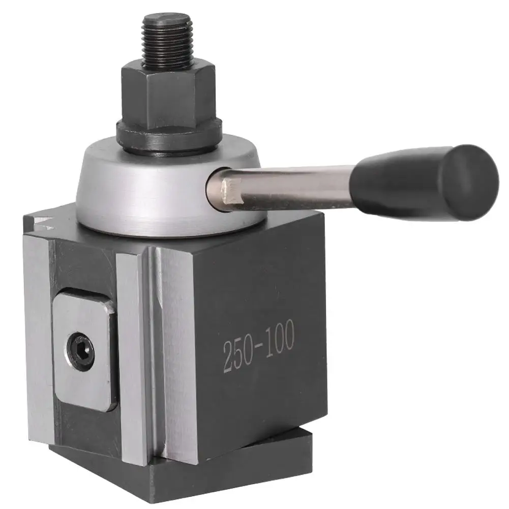 AXA Quick Change Tool Post Holder CNC Lathe Turning Carbon Steel Piston Type Column 250-100 Standard Parts 6-12 Inch