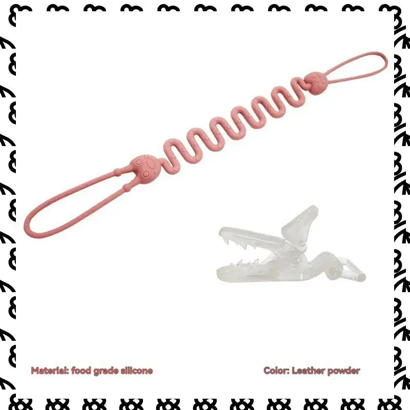 

A07I Набор силиконовых зажимов для пустышки, 2 шт., универсальный держатель для цепочки для соски для мальчиков и девочек