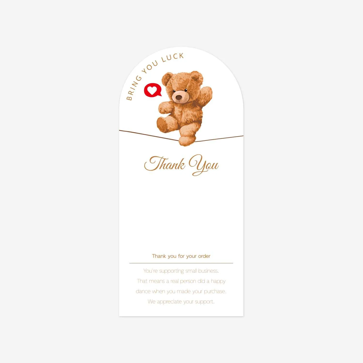 20-50pcs Cute Bear Thank You Stickers Small Business Decorative Label for Boutique Gift Packaging Box Retail Bag Wedding Party