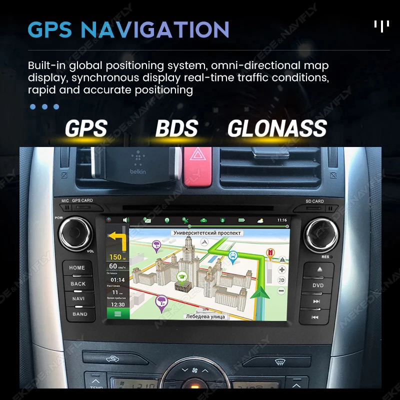 For Toyota Auris E150 Corolla 2006-2012 Android Car Stereo Multimedia Player GPS Navigation Carplay Auto Audio 2din RDS FM Radio