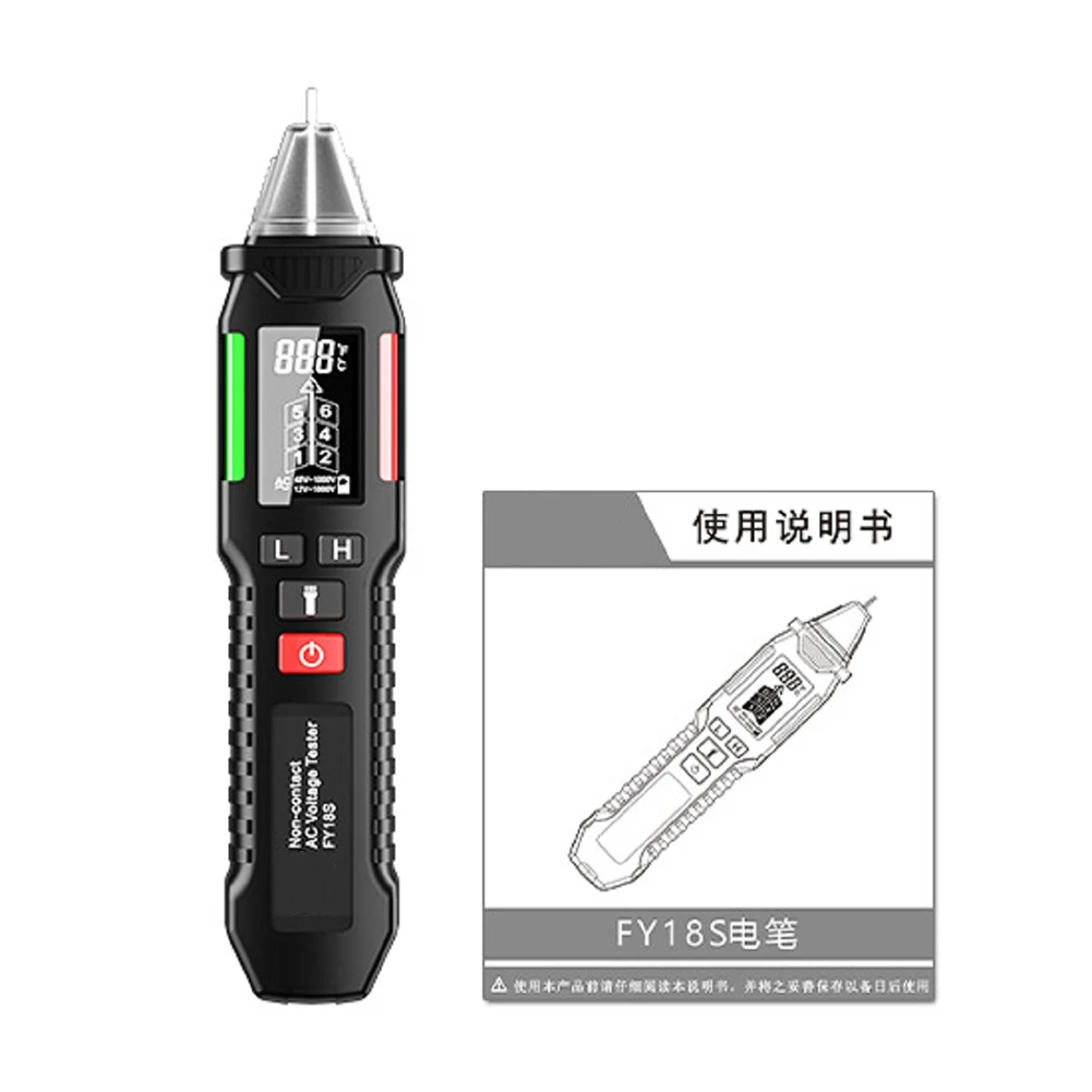 

Adjustable Sensitivity Tester Non-contact Detector 190 X 40 X 29mm AC Voltage Detector Audible And Light Alarm