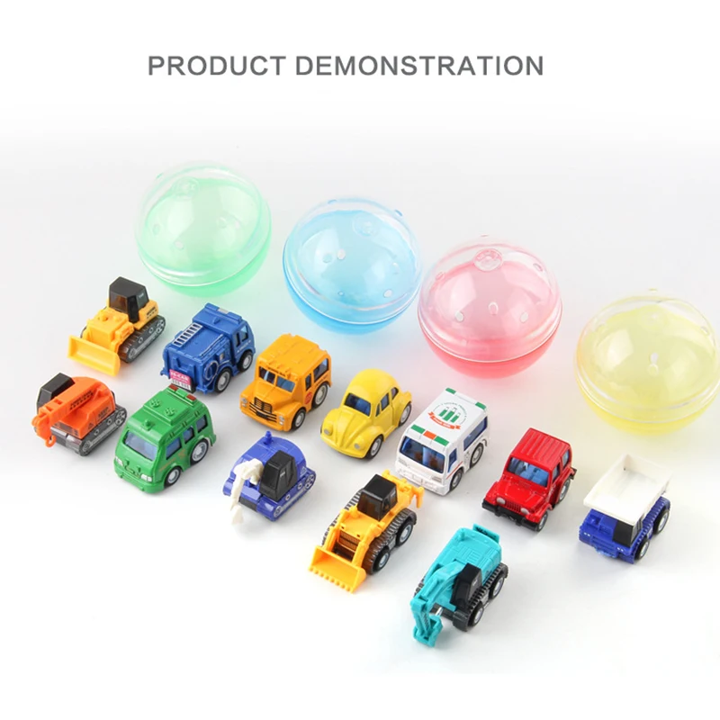 Hot Kids Alloy Pull Back Egg Car Fun Mini Engineering Car Transport Fleet Series Children's Interactive Toy Car Birthday Gifts