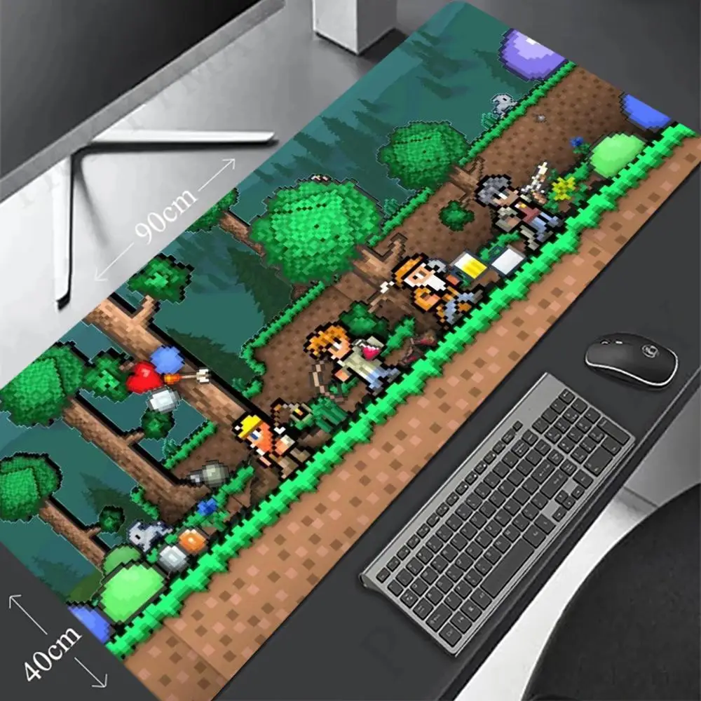 Mouse Pad T-Terraria Gaming 900×400 Mousepad Gamer Xxl Mouse Mat Offices Accessories Keyboard Long Pad Computer Desk Mat