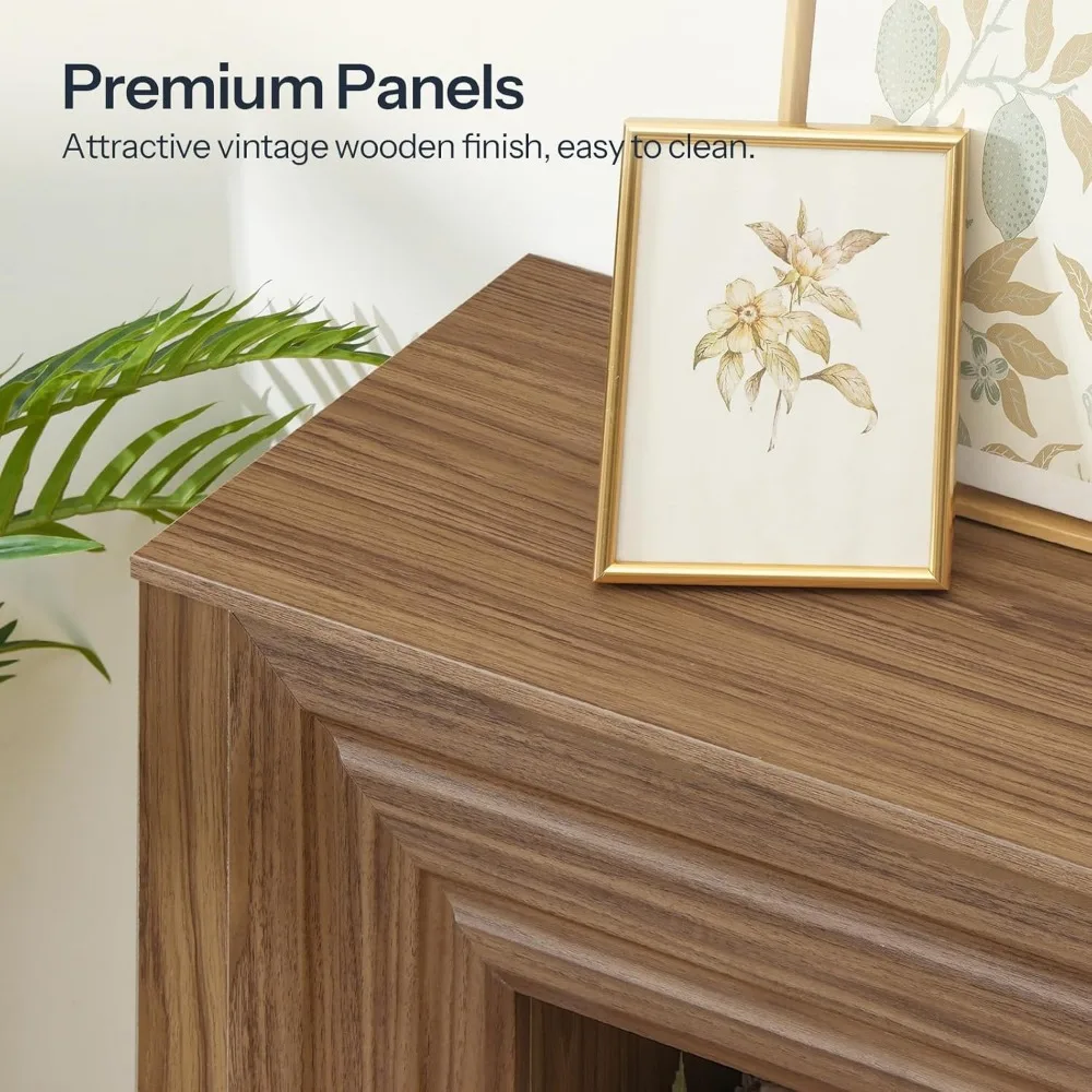 طاولة صوفيا 43.3 طويلة، طراز المزرعة، وحدة تحكم رف تخزين لخلف الأريكة، مثالية للمدخل والممر #6