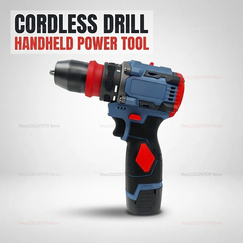 16.8V 2 in 1 Brushless Electric Screwdriver Drill Cordless Power Tool for Home Repairs DIY Electronics Furniture Assembly