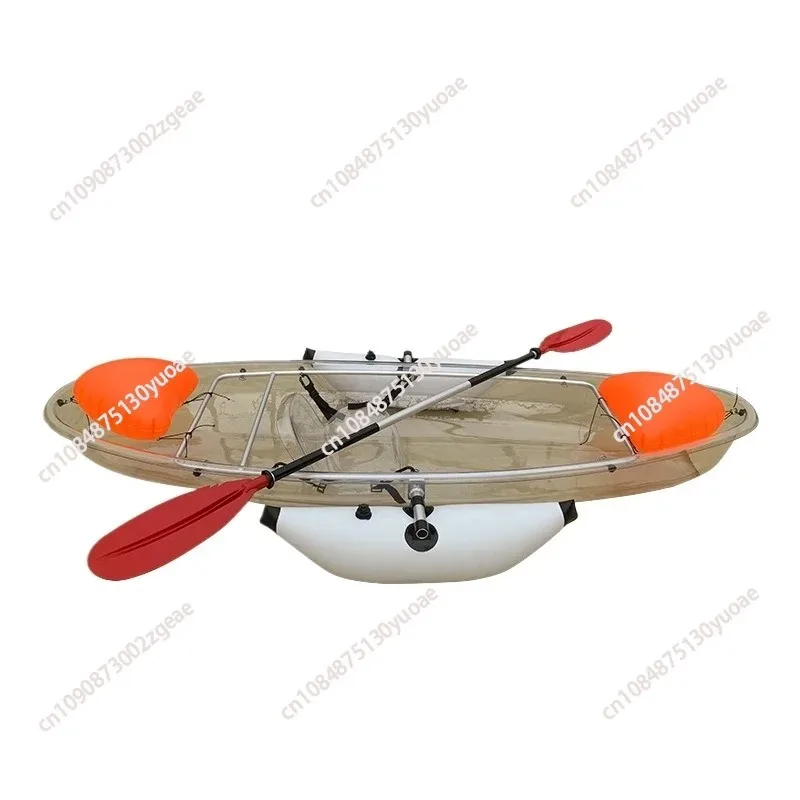 

High quality transparent plastic polycarbonate kayak kayak fishing crystal canoe 2 person transparent bottom kayak